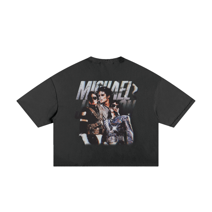 Michael Jackson “King Of Pop” Distressed Boxy T-Shirt