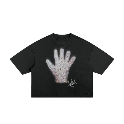 Michael Jackson “King Of Pop” Distressed Boxy T-Shirt